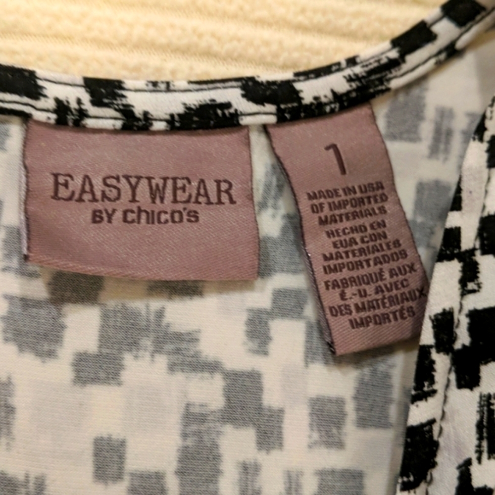 Black And White Patterned Chicos Jersey Dress - image 8